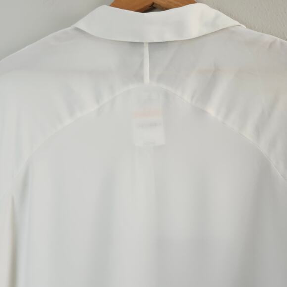 Alfani Women's NWT Button Up Roll Tab Sleeve Lightweight Side Slits Size Small - Picture 6 of 14